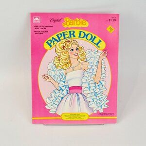 Golden Crystal Barbie Paper Doll 1983-46 Uncut  1984